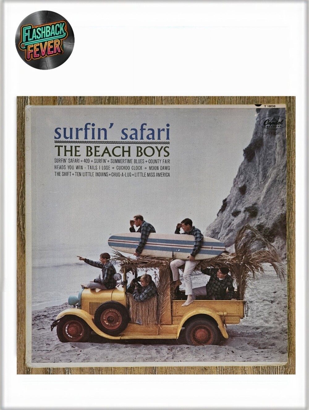 THE BEACH BOYS•Surfin' Safari•1962 CA (#T 1808) Compo Press, Mono